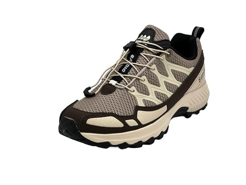 Wildora® Damen Herren Wanderschuhe atmungsaktive Trekkingschuhe (Dunkelbraun-Braun,37) von Wildora