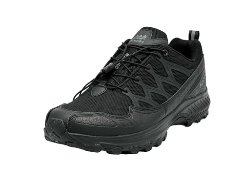 Wildora® Damen Herren Wanderschuhe atmungsaktive Trekkingschuhe (Schwarz,46) von Wildora