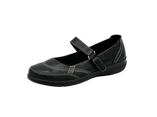 Wildora® Damen Slipper, Bequeme Mokassins Halbschuhe (Schwarz, 41) von Wildora