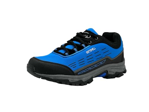 Wildora® Herren Damen Wanderschuhe Outdoor Trekkingschuhe Sportschuhe Sneaker Freizeit (Königsblau-Schwarz,38) von Wildora