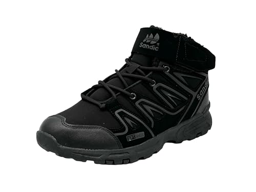 Wildora®Damen Herren Winterstiefel warm gefütterte Softshell Wanderschuhe (Schwarz,45) von Wildora