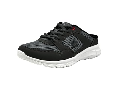 Wildora Damen Herren Hausschuhe atmungsaktive Clogs leichte Pantoffeln (Dunkelgrau, 36) von Wildora