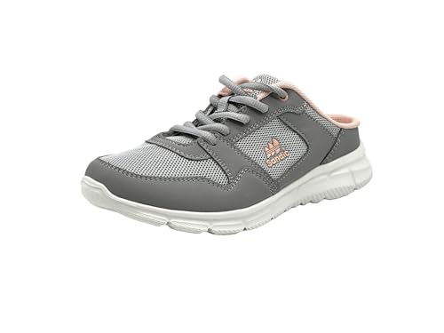 Wildora Damen Herren Hausschuhe atmungsaktive Clogs leichte Pantoffeln (Hellgrau-Pink,37) von Wildora