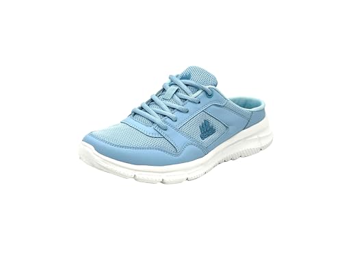 Wildora Damen Herren Hausschuhe atmungsaktive Clogs leichte Pantoffeln (Himmelblau, 36) von Wildora