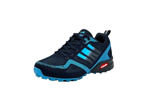 Wildora Damen Herren Wanderschuhe Bequeme Trail Running Trekkingschuhe (Navy-Blau,41) von Wildora