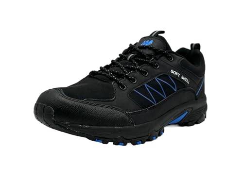 Wildora Damen Herren Wanderschuhe Softshell Trail Running Trekkingschuhe (Schwarz-Royal,36) von Wildora