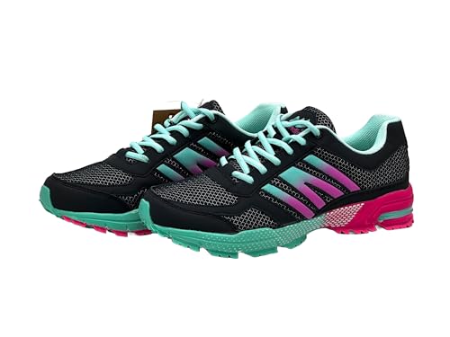 Wildora Damen Herren Wanderschuhe atmungsaktive Trail Running Trekkingschuhe (Navy-Blau-Fuchsia,39) von Wildora