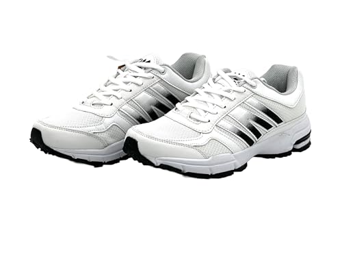 Wildora Damen Herren Wanderschuhe atmungsaktive Trail Running Trekkingschuhe (Weiß-Schwarz,39) von Wildora