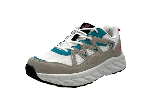 Wildora Damen Herren Wanderschuhe atmungsaktive Trekkingschuhe Laufschuhe (Beige-Weiß-Fuchsia,37) von Wildora