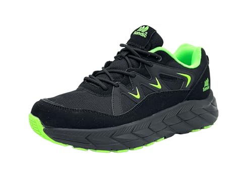 Wildora Damen Herren Wanderschuhe atmungsaktive Trekkingschuhe Laufschuhe (Schwarz-Apfelgrün,38) von Wildora