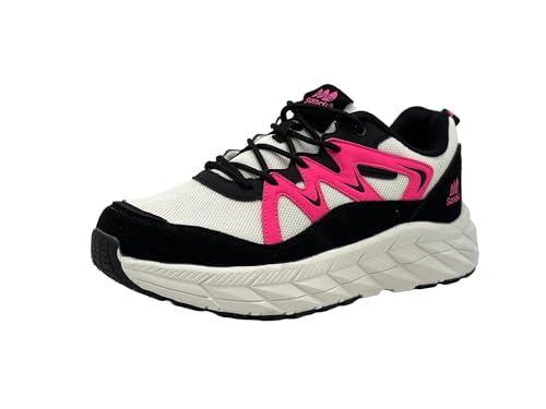 Wildora Damen Herren Wanderschuhe atmungsaktive Trekkingschuhe Laufschuhe (Schwarz-Fuchsia,38) von Wildora