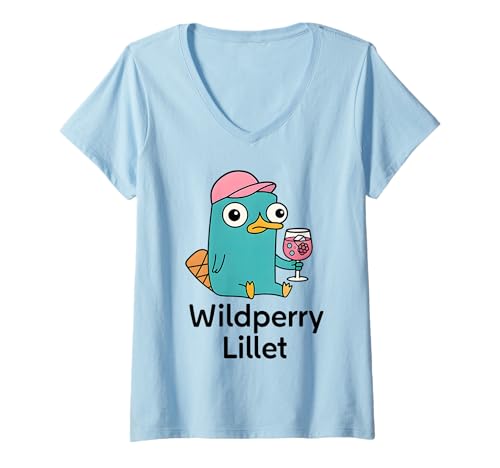 Damen Lustiges Schnabeltier Wildpeery Lillet - Cocktail Party T-Shirt mit V-Ausschnitt von Wildperry Lillet Lustiges Drink Cocktail party