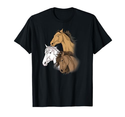 Wildpferde Tshirt Mädchen Pferdeshirt Frauen Pferd Reiten T-Shirt Wildpferde Tshirt Mädchen Pferdeshirt Frauen Pferd Reiten T-Shirt von Wildpferde Geschenkideen