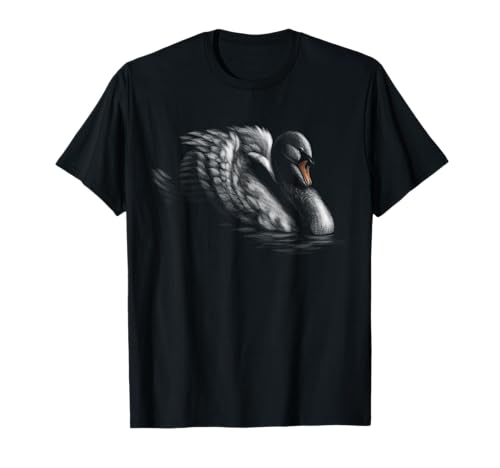 Schwan Portrait Jungen Mädchen Frauen Männer T-Shirt von Wildtiere Schwan Schwäne Tierliebe