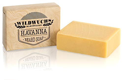 Bartseife HAVANNA von Wildwuchs Bartpflege - Beard Soap Stück Seife für Männer 100% natürlich und vegan Naturkosmetik (1 x 100 g) von Wildwuchs Bartpflege