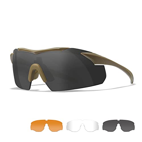 Wiley X │ WX Vapor | Sportsbrille Herren | Schutzbrille Sonnenbrille │ Taktische Militärische Airsoft Brille │ Laufbrille Radfahren Fahrt Wandern Fischen Outdoor MTB Brille von Wiley X