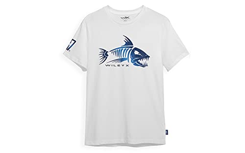 Wiley X Herren Fisch T-Shirt mit kurzen Ärmeln, Weiß, L von Wiley X
