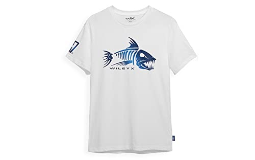 Wiley X Herren Fisch T-Shirt mit kurzen Ärmeln, Weiß, M von Wiley X