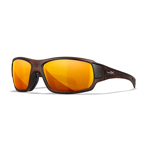 Wiley X │ WX Breach | Sonnenbrille Herren | (Bronze Spiegel │ Matt Braun) │ Polarisierte Sonnenbrillen Verspiegelt │Sport Outdoor Fahrradbrille Wandern Fischen │ 100% UVA/UVB-Schutz von Wiley X