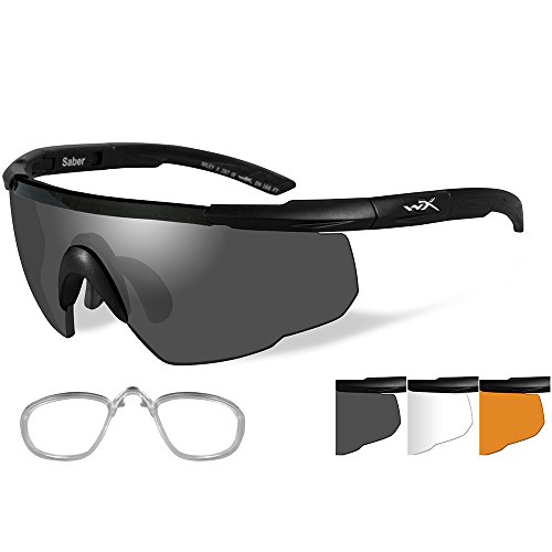 Wiley X - Sabre Advanced Smoke Grey & Light Rust & Clear/Matte Black/RX Insert von Wiley X