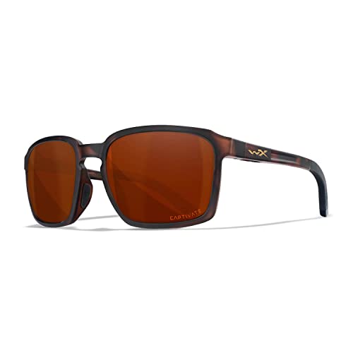 Wiley X | WX Alfa | Sonnenbrille Herren | Kupfer Gläser/Matt Braun Gestell │ Sonnenbrille Herren Polarisiert │ Sport Outdoor Fahrradbrille | 100% UVA/UVB-Schutz von Wiley X