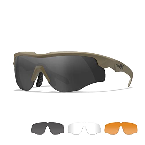 Wiley X │ WX Rogue Comm | Sonnenbrille Herren | Schutzbrille Sonnenbrille │ Taktische Militärische MTB Brille Laufbrille Radfahren Fahrt Wandern Fischen Outdoor-Aktivitäten Jagd Airsoft von Wiley X