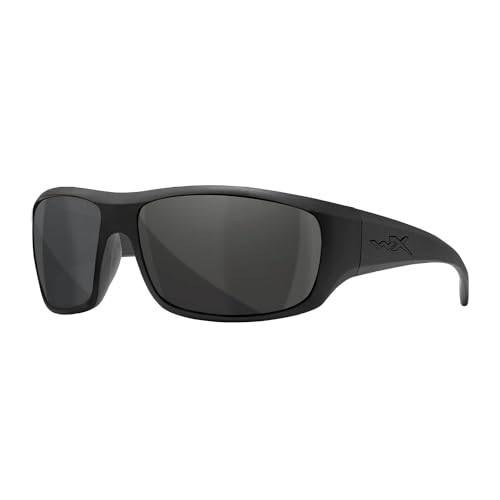 Wiley X WX Omega Sonnenbrille Herren und Damen (Grau Gläser│Matt Schwarz Gestell) Sonnenbrillen│Sport│Outdoor│Fahrradbrille│Sonnenbrille UV-Schutz von Wiley X