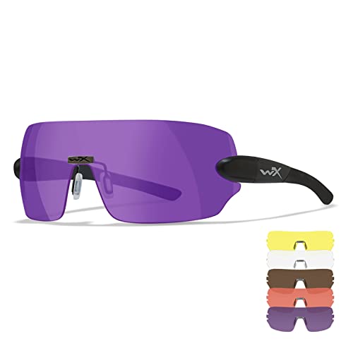 Wiley X │ WX Detection | Sonnenbrille Herren │ Klar, Gelb, Orange, Violett, Kupfer/Matt Schwarz | Schutzbrille │ Taktische Militärische MTB Brille Laufbrille Radfahren | 100% UVA/UVB-Schutz von Wiley X