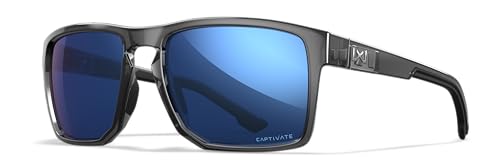 Wiley X WX Founder Captivate Pol Blue Mirror/Gloss Crystal Grey Frame von Wiley X
