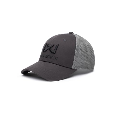 Wiley X │ WX Trucker Cap | Grau Baumwolle Grau Mesh | Männer Verstellbar Leichte Atmungsaktiv Flexfit 6-Panel-Kappe | Sonnenmütze | Airsoft Sport Outdoor von Wiley X