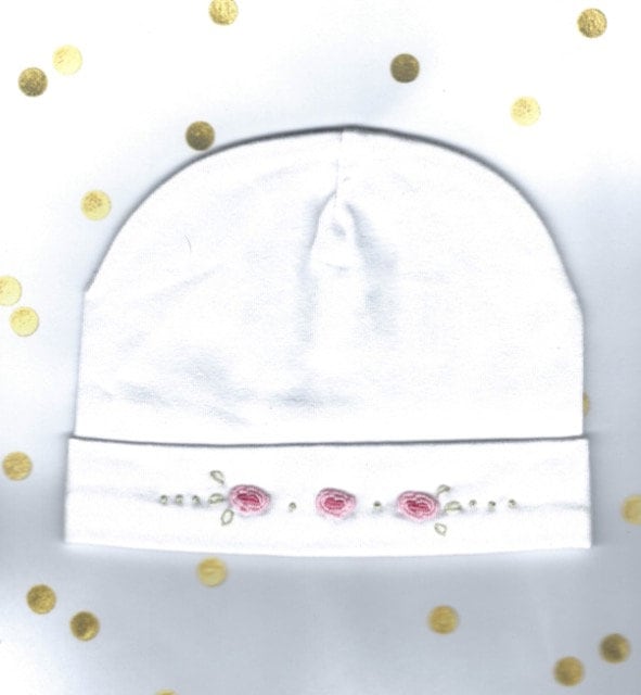 Babymütze, Neugeborenenmütze, Krankenhausmütze, Babypartygeschenk. Baby Rose Mütze, Mädchen Kleidung, Winter von Wilgaparkcraftcorner