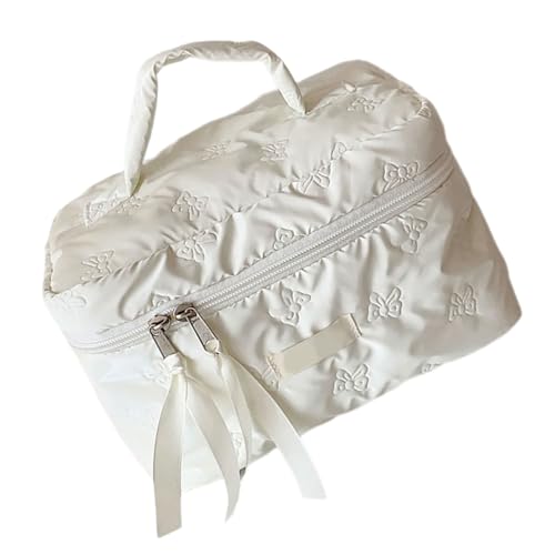 EleagraNt Make Up Tasche Kosmetische Beutel Mit Bögen Design Für Frauen Und Mädchen Die Stilvoller Und Funktionaler Aufbewahrung Von Frauen Mode Toildern Organisator Lieben von Wilgure