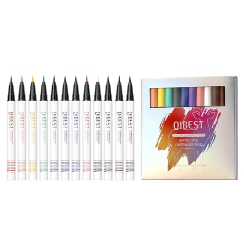 Farbige Eyeliner Set Wasserdicht Eyeliner Bleistift Langlebig Matte Eyeliner Make-up Kosmetik Schönheit Bunte Liner Augen Wasserdichte Eyeliner Bleistift Sets Smudge Proof von Wilgure