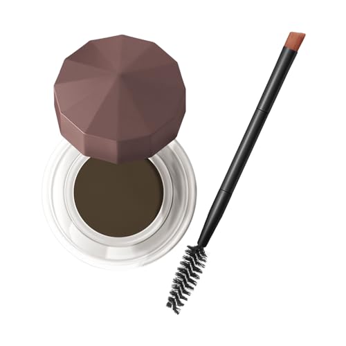 Girl Brow Pomade Dunkelbraun Schwarz Easy Breezy Brow Sculpt Mit Pinsel Für Tägliches MAKEUP Creamy Formula Glides Make-up Augenbrauen Creme Dunkelbraun von Wilgure