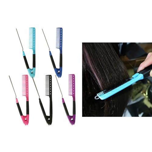 Home Styling Haarglättungskamm Mit V Förmigen Geraden Kämmen Modischer Scheitelkamm Für Frauen Schnelle Verwendung von Wilgure