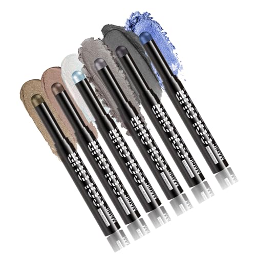 Lidschatten Stick Set 6 Farben Matte Highlight Lidschattenstift Wasserdichte Langlebige Höhen Pigmentierte Lidschatten Für Frauen Highlighter Lidschatten Stift Set von Wilgure