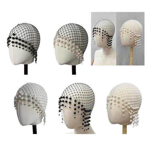 Raffinierte Perlen Tassels Haarteilhut Einzigartig von Wilgure