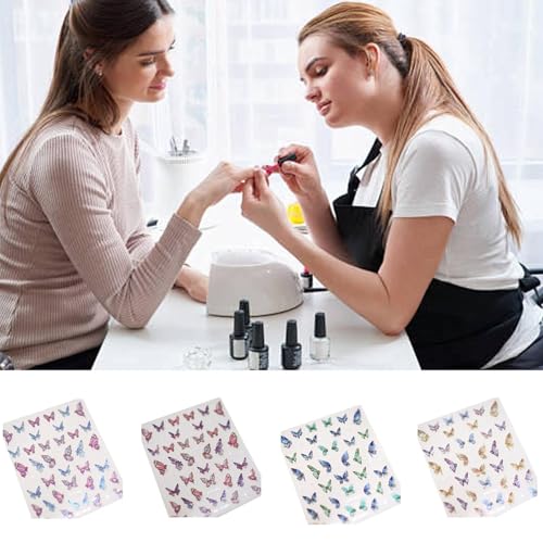 Schmetterlings Nagelaufkleber Glänzende Nägel Kunstaufkleber Schmetterlings Maniküre Aufkleber Selbstklebende Nagelaufkleber Für Frauen Und Mädchen von Wilgure