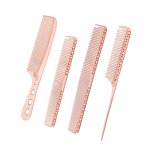 Space Aluminium Haarkamm Set Schneidekamm Entwirrungskamm Styling Kamm Schwanzkamm Friseurkamm Für Frauen Und Mädchen von Wilgure