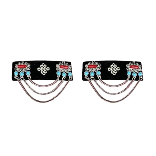 Stilvoller Mongolischer Lint Haarclip Mit Quasten Und Strasssteinen Für Frauen Die Ethnische Und Retro Stile Lieben von Wilgure