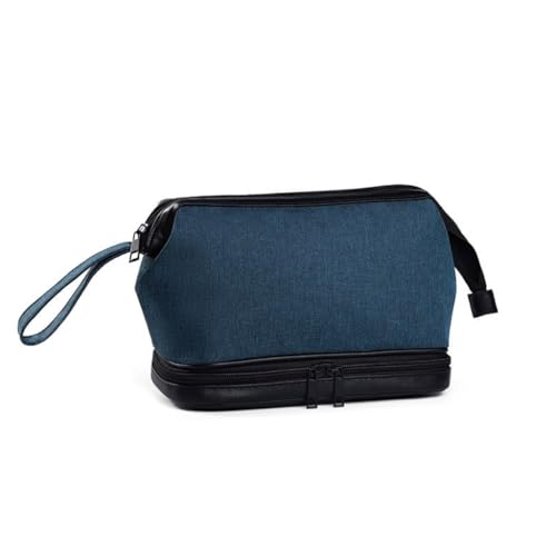 Wasserdichte Duschtasche mit großer Kapazität, langlebig, für Herren, geeignet für Reisen und Outdoor-Aktivitäten, Kationisches Marineblau von Wilgure