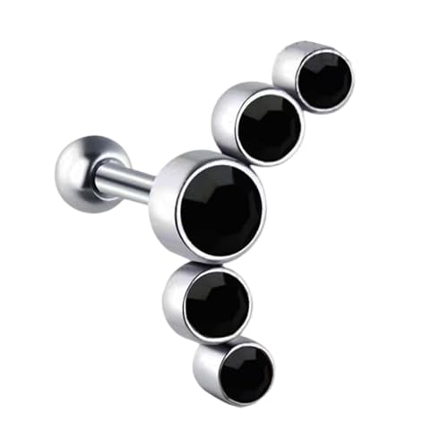 Wilgure 1pc Edelstahl Punk Gesteinen Ohrring Für Knorpel Tragus Ohrpiercing Schmuck Alltägliche Verschleißkörperzubehör Trendy Ohr Piercings von Wilgure
