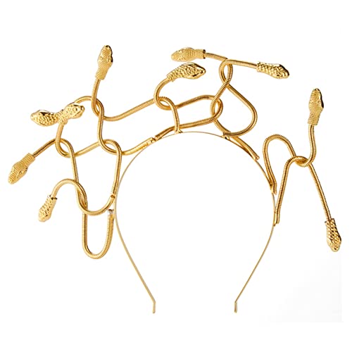 Wilgure Hair Hoop Golden Cosplay Headwear Headband Cosplay Supplies Headband Hairband Photo Props Snake Hairband von Wilgure