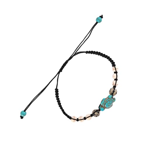 Wilgure Handgefertigtes Türkisfarbenes Schildkrötenarmband Für Frauen Und Männer Dehnbarer Elastischer Handchain Strand Accessoire Weihnachtsschmuck Geschenk Dehnes Elastisches Armband von Wilgure
