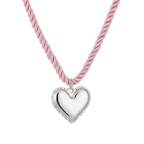 Wilgure Mode Herzhänger Halskette Bowknot Halskette Legierungstextur Für Frauen Modische Und Trendige Schmucklegierung Geeignet von Wilgure