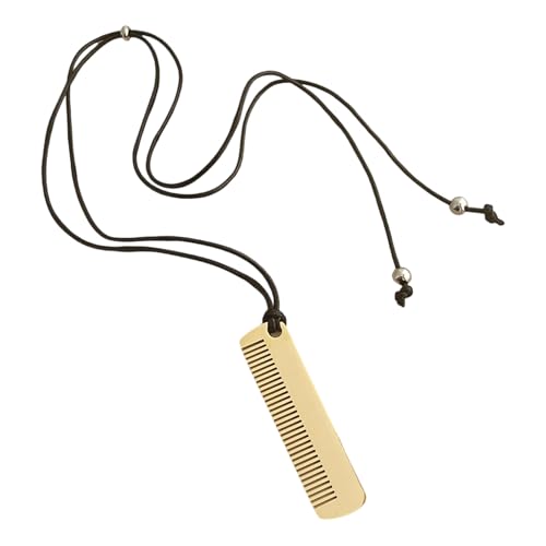 Wilgure Modische Neckkettenhaarkamm Charme Halskette Verstellbare Länge Schlüsselbeinkette Tragbare Frauen Haarpfeiler Schmuck Elegante Frauen Halskette von Wilgure