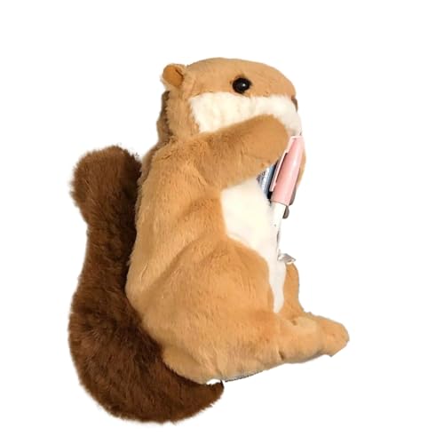 Wilgure Plüsch Tierform Stiftkoffer Cartoon Tierform Bleistift Gehäuse Lustige Stiftbeutel Make Up Tasche Für Schülerinnen Frauen Frauen von Wilgure