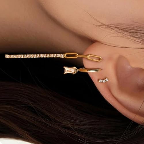 Wilgure Quasten Ohrringe Set Funkeln Quasten Ohrringe Set Ohrhänger Zubehör Ideal Für Besondere Anlässe Zirkon von Wilgure