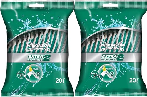 WILKINSON SWORD - Extra 2 Einwegrasierer für Männer | Empfindlicher Komfort | Packung mit 40 Rasierern von Wilkinson Sword
