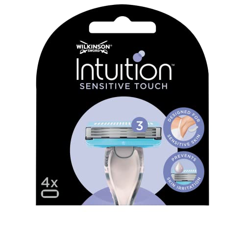 Wilkinson Sword Intuition Sensitive Touch Blister Ladeköpfe x4 - Nachfüllpackung für Damen - Kompatibel mit Intuition Complete Rasierer von Wilkinson Sword